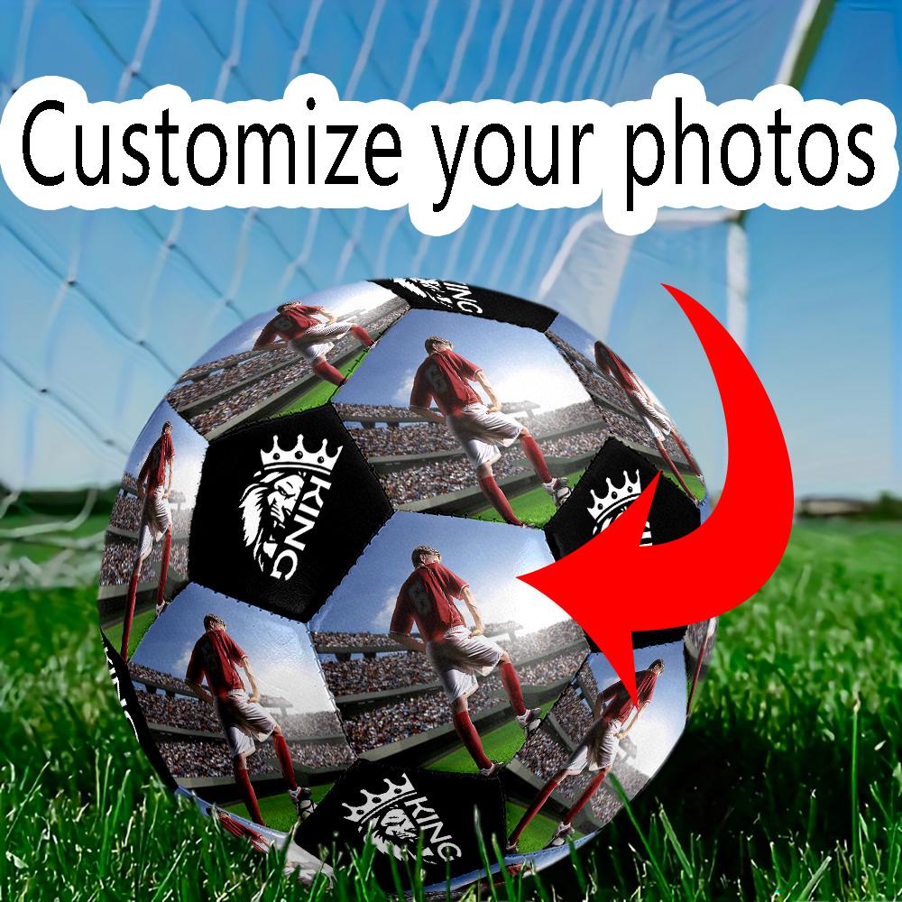 Soccer Player Action Personalized photo Size 5 Soccer football Machine Sewn Indoor/Outdoor Training and Matches Personalized Soccer Ball
