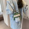 Children's Bag Fashion New Hand-woven Contrast Parent-child Mobile Phone Bag Cute Frog Shoulder Crossbody Bag