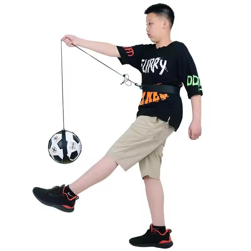 Football Kick Throw Solo Practice Adjustable Waist Belt Soccer Sphere Control Training Equipment Kids Training Elastic Belt