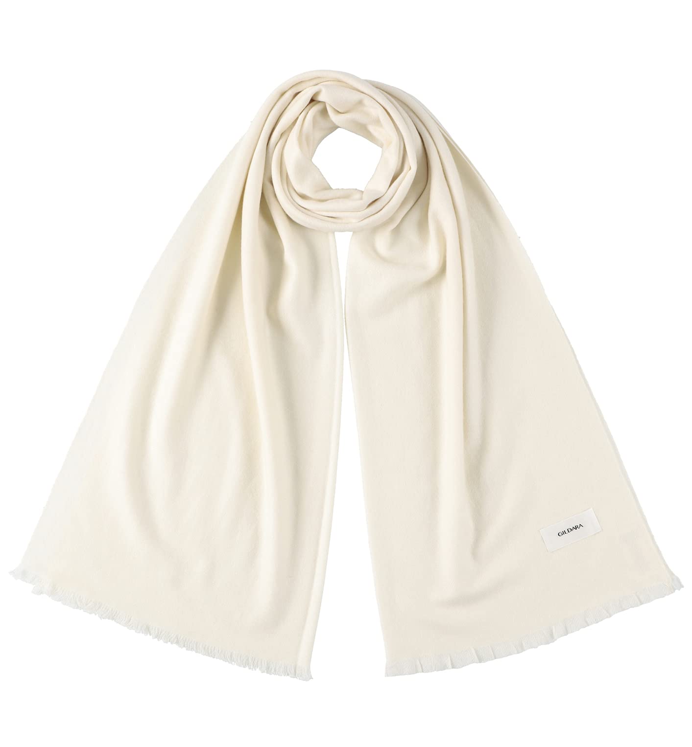 

GILDARA FT07TX Baby Cashmere Basic Wave Large Solid and Scarf 100% Stole, Color, Women s Men s (Off-White (W))