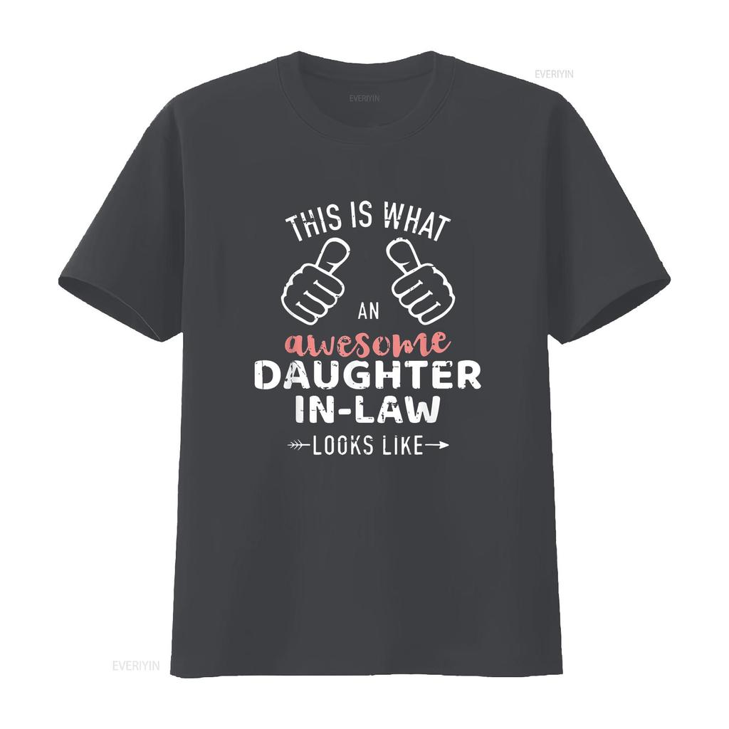 Awesome daughter in law looks like from mother T Shirt vintage Washed Versatile Soft Slightly fashion Top For Everyday Wear