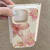 Elegant Pink Lily Flower Phone Case for iPhone 17 16 15 14 13 12 11 Pro Max Floral Soft Silicone Shockproof Female Cover