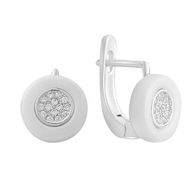 Silver Earrings with Ceramics (2169710)