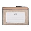 Coach Skinny Id Case Logo Metal Zipper Closure Faux Leather Card Holder Regular Women's Sand Sand Color