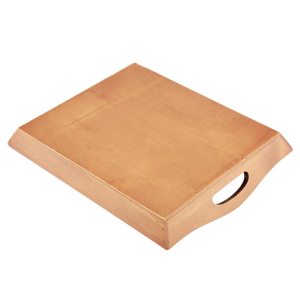 Serviertablett aus Holz, Teller für Teeservice, Obst, Süßigkeiten, Lebensmittel, Handtuch (Dunkle Farbe)