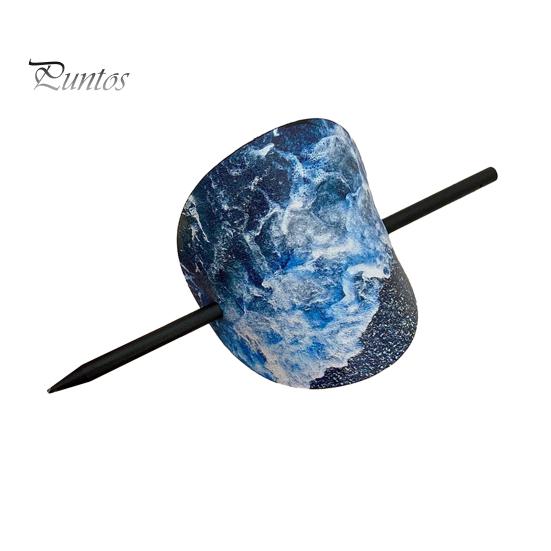 

Палочка для волос в китайском стиле с принтом розы из искусственной кожи, декоративная палочка для волос, аксессуар для прически своими руками A