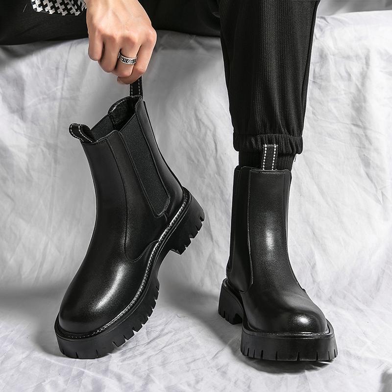 

Мужские ботинки Мартин 2025 новая осень и зима новые ботинки-сигареты из тонкого хлопка на толстой подошве ботильоны Челси 43