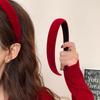 Women's 2025 Wide Red Headband - Stylish & Fashionable Hair Accessory for Face Washing & Hair Clipping