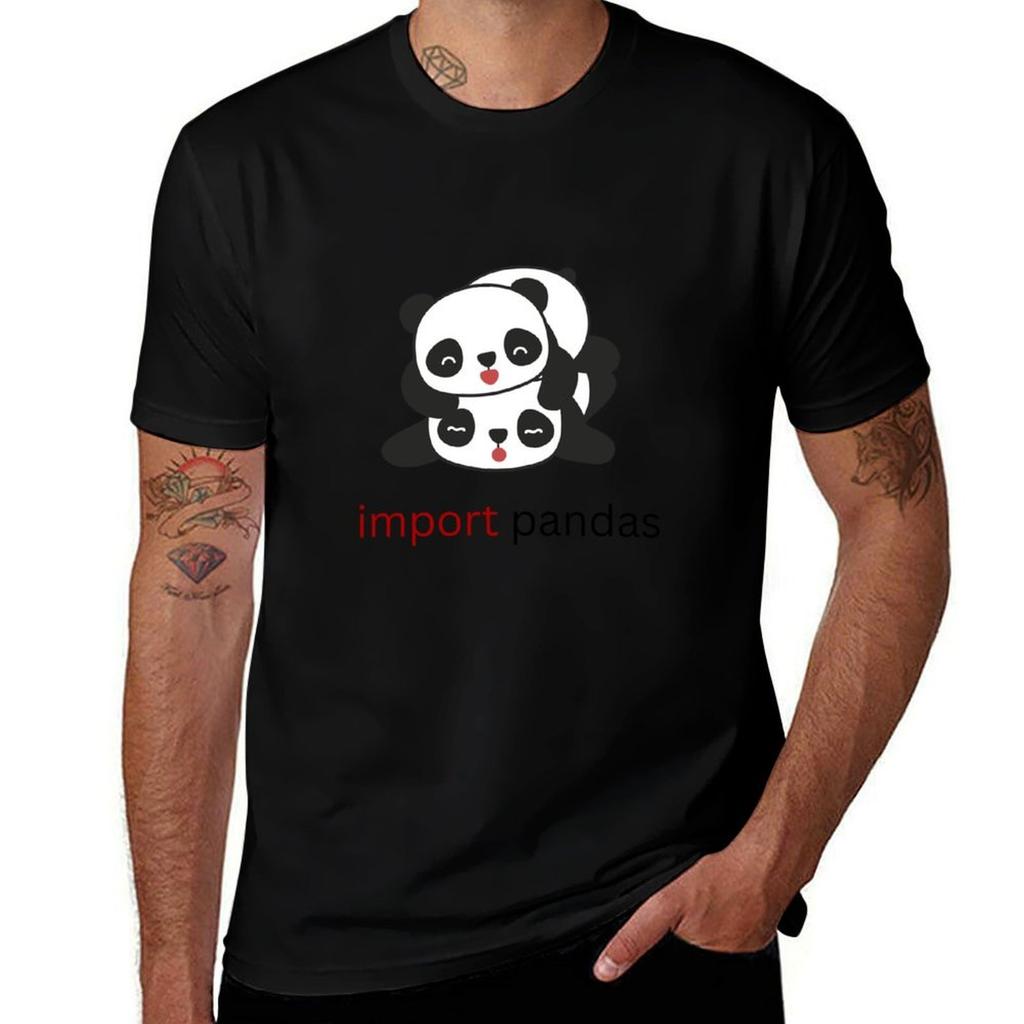 import pandas python joke design TShirt printed t shirts for man man graphic t shirt TShirt