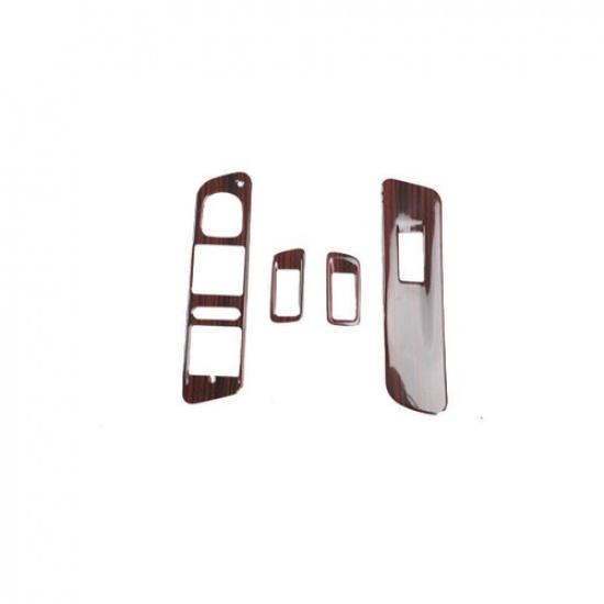For Volkswagen Tiguan 10-2016 Red Wood Grain Window Lift Panel Switch Cover Trim