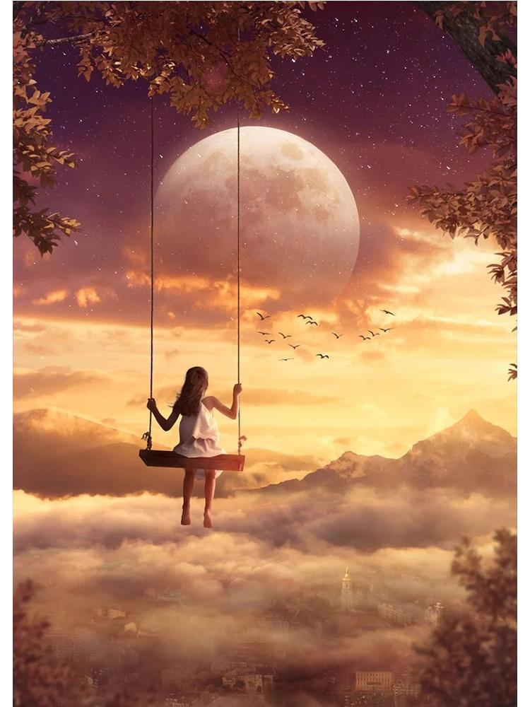 Modern Space Planet Colorful Posters Canvas Painting Anomaly Landscape Nordic Wall Art Picture For Living Room Home Decoration