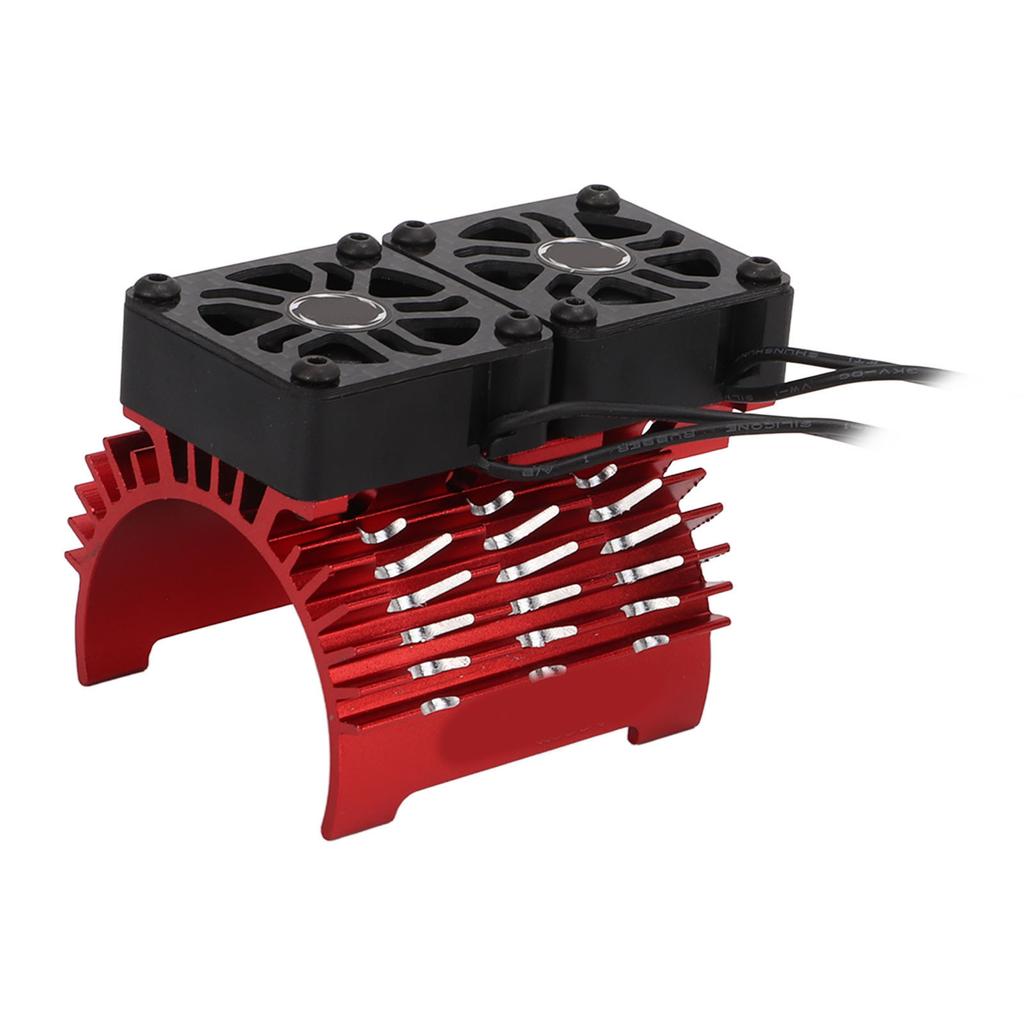 40?42mm Bürstenloser Motor Kühlventilator Doppelmotor Kühlkörper Kühler für 18 FernbedienungsautoRot