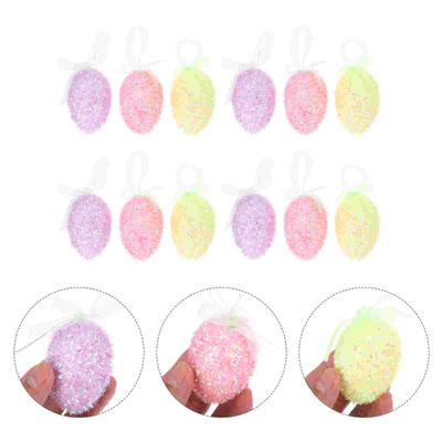 12 Pezzi Uova Decorazioni da Appendere di Pasqua Ornamenti Ciondolo Decorativo per Decorare Feste Addobbi