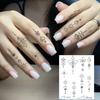 1 Sheet Sun Crescent Totem Chain Temporary Tattoos For Women Finger, Fake Tattoo Sticker Waterproof Long Lasting Realistic Tatoo