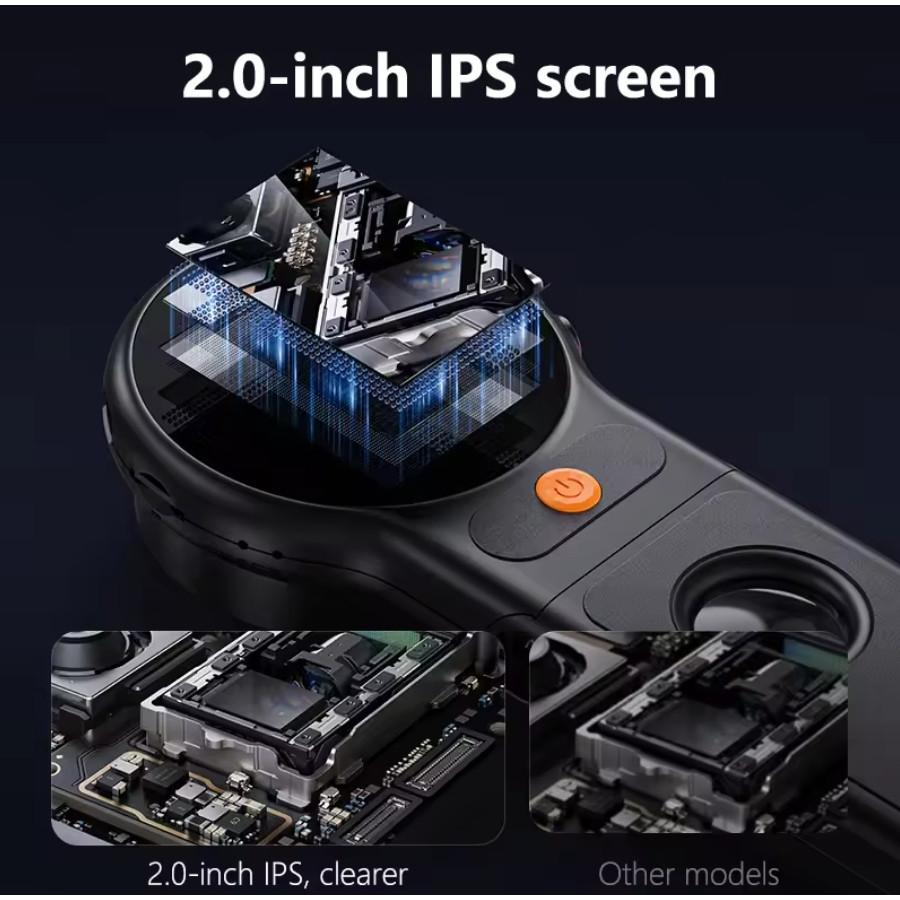 8 Leds 500X 2 Inch Screen Folding Digital Electronic Microscope Zoom Magnifying Glass Coin Observing Microscopio