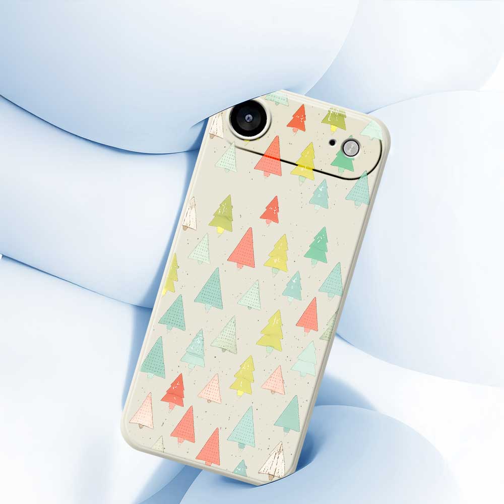 For iPhone 17 Air Case Colorful Trees Pattern Printing Straight Edge TPU Phone Back Cover