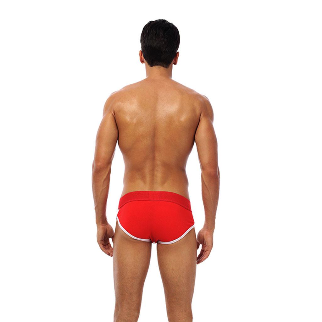  Men  Underwear Solid Breathable Boxer Brief Short Bulge Pouch Underpants