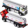 1:40 Camion Cisterna Olio Città Auto a Benzina Modello Sonoro e Luminoso Veicolo da Trasporto Lega+Plastica Giocattolo Diecast Collezione per Bambini Regalo