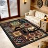 Halloween Room Area Rug 5'x7' Spider Web Rug for Bedroom Living Room Game Room Holiday Decorations