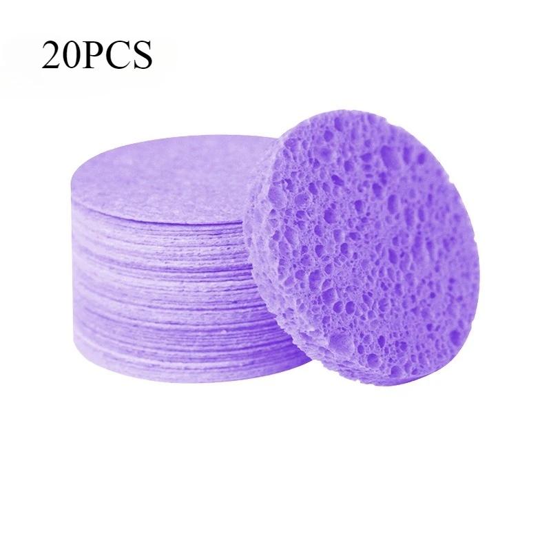 50/20PCSNatural Wood Pulp Sponge for Facial Washing, Foam Sponge for Facial Washing, Cosmetic Sponge for Facial Cleansing