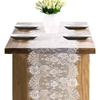 Rectangular Shape Lace Table Runner White Color Lace Floral Table Runners  Tea Party