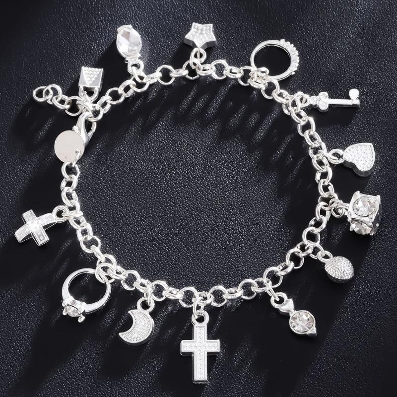 

Fashion Thirteen Hanging Bracelets Women s Multi Element Bracelet Men s Cross Border Jewelry Factory