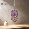 Elegant Craft Gifts Halloween Crystal Window Suncatcher, Acrylic Witch Hanging Wind Chime, Decorative Courtyard Ornaments Ornament for Indoor Outdoor