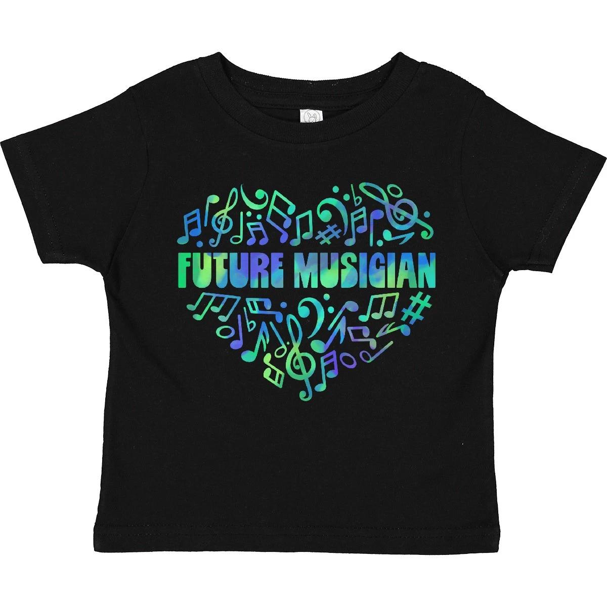 Inktastic Future Musician Toddler T-Shirt Music Notes Treble Clef Play Player 100