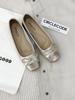 Flat bottom not tired feet casual shallow mouth single shoes women's 2025 new popular summer women's models light and non-slip one pedal