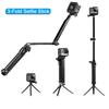 3 Katlı Su Geçirmez Selfie Çubuğu 3 Yollu Stand Monopod Mini Tripod GoPro 12 11 10 9 8 7 Insta360 Osmo Aksiyon Kamera Aksesuarları İçin