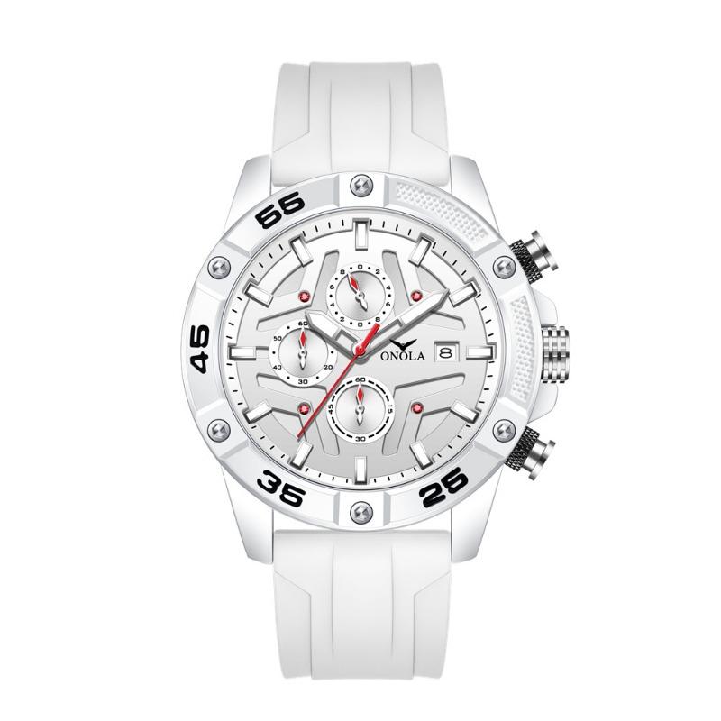 New Top Brand Fashion Men's Watch Large Dial Quartz Waterproof Tape Luminous Multifunctional Calendar Watch