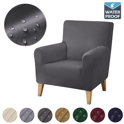 Waterdichte enkele bankhoes effen kleur hoes voor woonkamer zithoes bescherming klein formaat fauteuil hoes