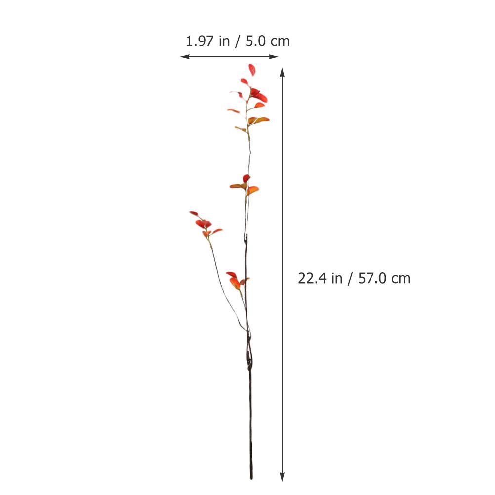 3Pcs Fake Leaf Branch Lifelike Simulation Leaves for DIY Crafts Home Decor Table Centerpiece Halloween Thanksgiving Faux Autumn