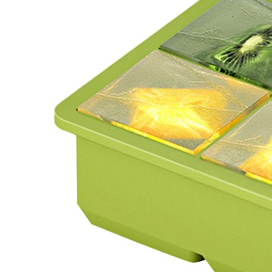 Square Silicone Ice Cube Tray with Lid  6-Cavity Easy Release Ice Cube Mold Stackable BPA-free Ice Cube Maker Dishwasher Safe Home Bar Essential