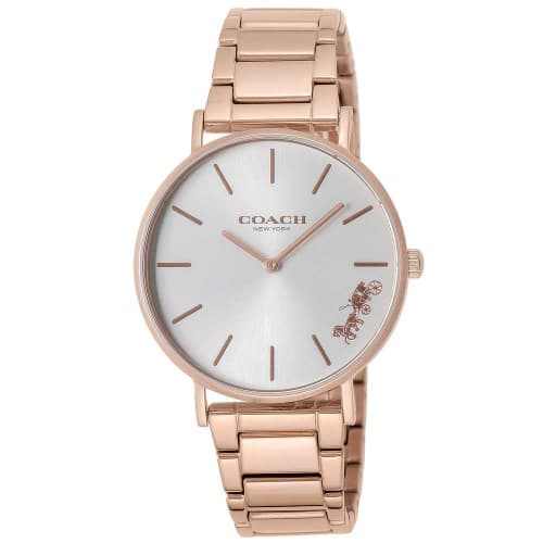 

COACH Perry Women s Quartz Watch, Pink Gold and Silver, 14503576