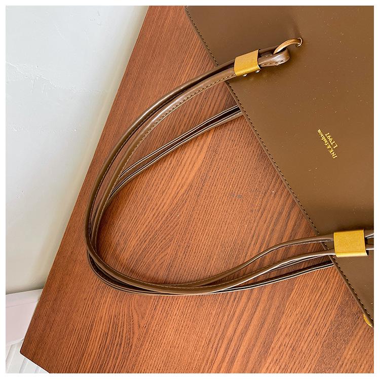 Leather Womens Soft 2025 Versatile Handbag Large Capacity Commute Tote Shoulder Bag