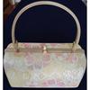 Used Japanese Style Bag Formal Cherry Blossom Pattern Golden Long-sleeved Kimono Visiting Wear Wedding