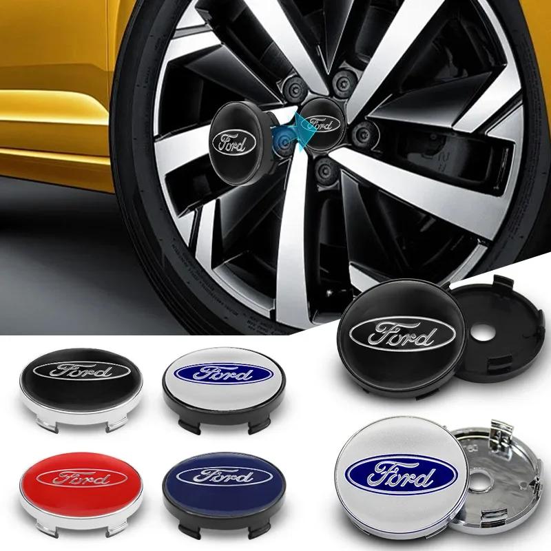4pcs 60mm Car Styling Wheel Hub Center Caps Rim Cover Badge Emblem For Ford ST Focus Fiesta Ranger Mondeo Kuga Mustang Transit