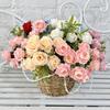 Rose Flower Artificial Wedding Hotel Restaurant Room Decoration Desktop Ornament