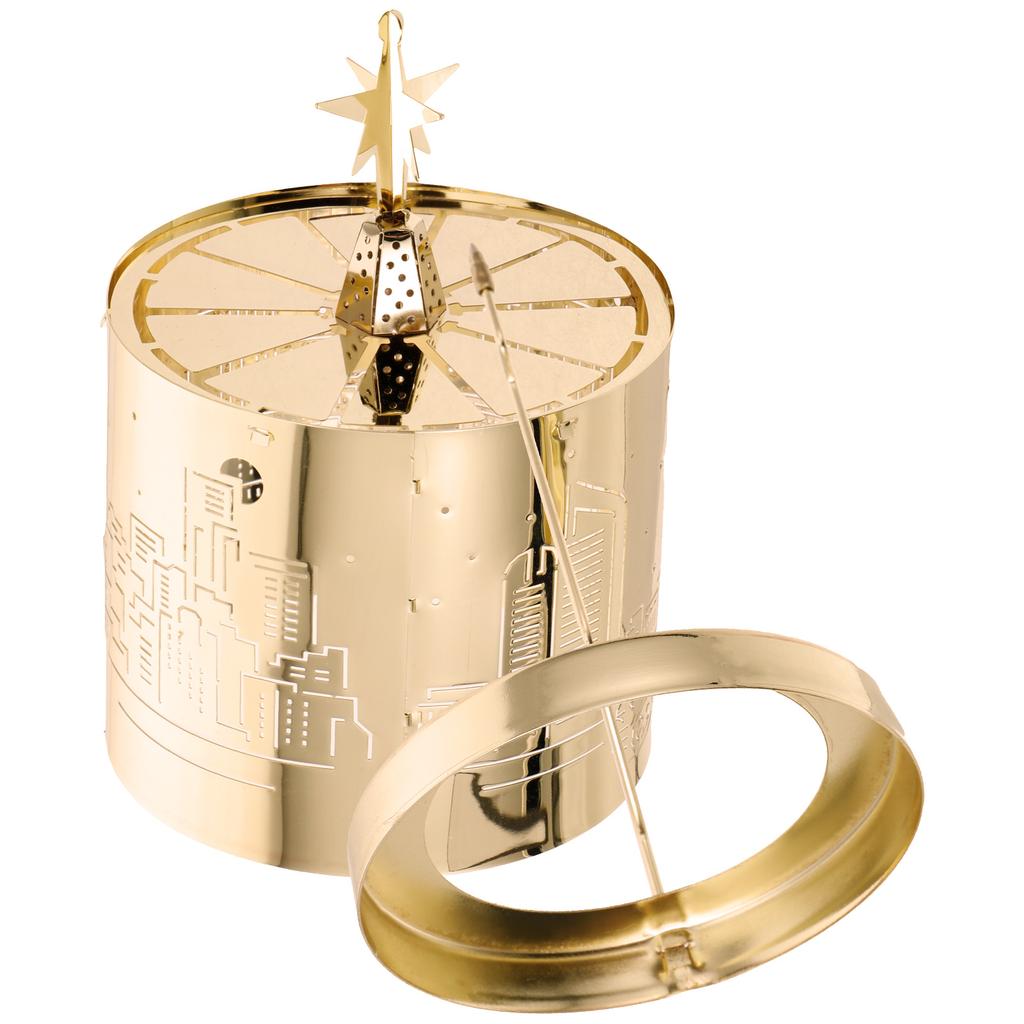 84 Gold Rotating Scented Tray Candles Holders Decorative Dining Table Candlesticks Metal Carousel Stand Tea Light