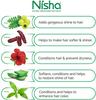 Nisha Natural Henna Powder Hair Color Natural Black Herbal Conditioning Dye For Soft Shiny Hair Men Women 25g X Pack of 8