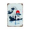 Vintage Japan Art Metal Tin Sign Yayoi Kusama Poster Plaque Katsushika Hokusai Wall Art for Room Club Man Cave Bar Home Decor