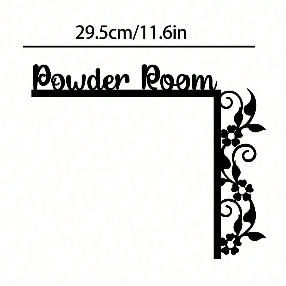 Black Wrought Iron Bathroom Wall Decor with Floral Pattern 29.5x29.5