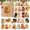 Pomeranian Adventskalender 2025 med 2D Akryl Hundprydnader 24 Dagar Jul Nedräkningskalender Gåva för Pomeranian Älskare