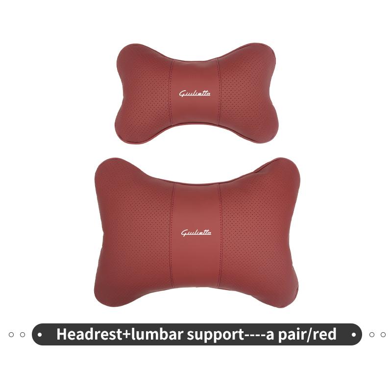 Car Headrest Neck Pillow Lumbar Support Cushion Interior Accessories For Alfa Romeo GT Stelvio F1 Brera Volante Tonale Gloria