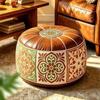 Boho Stil Sofa Hockerbezug Ungefüllte Kleideraufbewahrungstasche Runder Hockerbezug Schlafzimmer