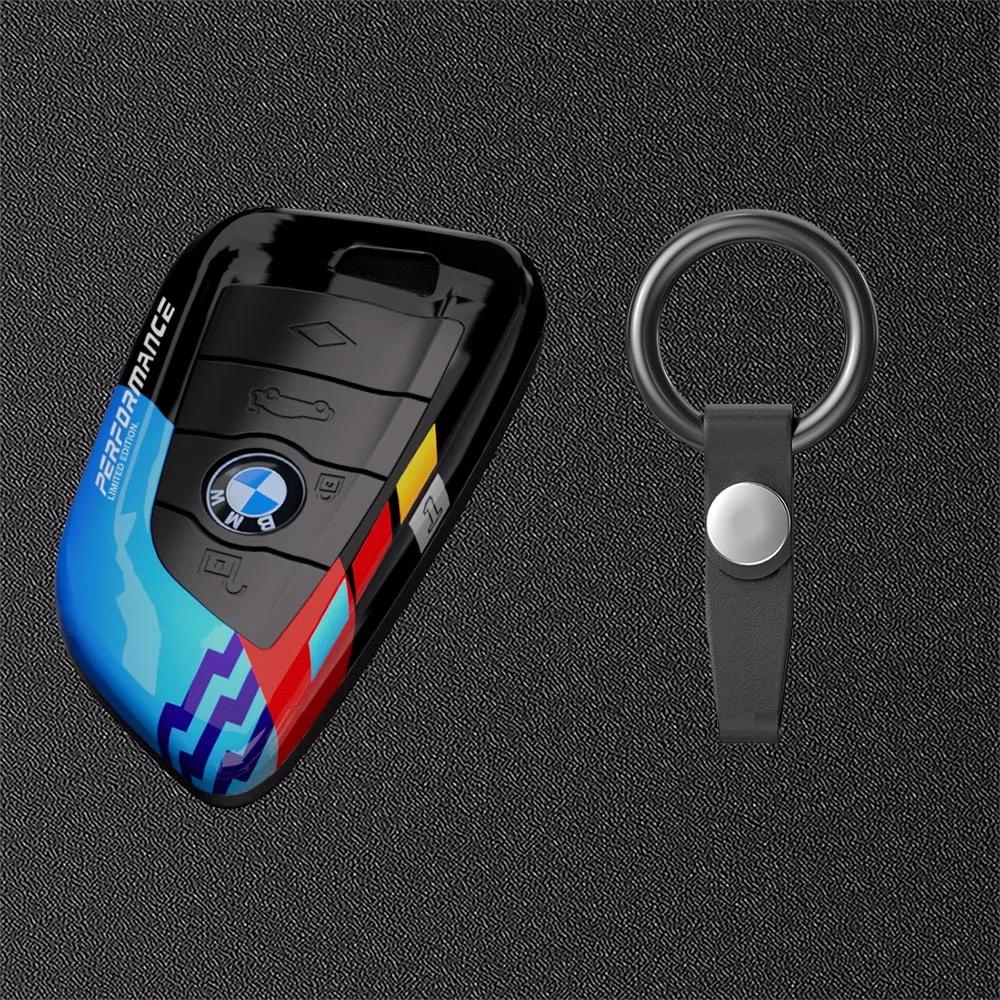 Autoaufkleber Heiß 2025 ABS Kohlefaser Auto Schlüsselanhänger Hülle für BMW 1 2 3 4 5 6 7 Serie X1 X3 X7 X5 X6 X4 F10 F20 F30 G20 G30 G01