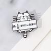 Quantum Cat Enamel Brooch: Schrödinger's Equation Science Pin Gift