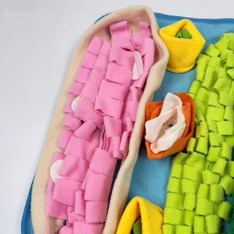 Neue Hunde Schnüffelmatte Puzzle Spielzeug für Hunde Interaktiver Futterteppich zum Trainieren Langeweileabbau Innenbereich Waschbares Design