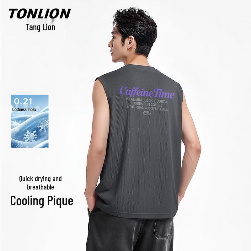 

TonLion Men s Ice-Feel Sleeveless T-Shirt Vest M